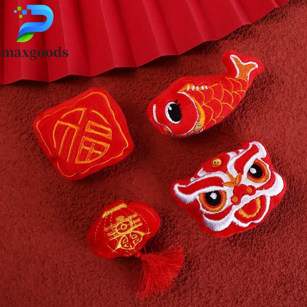 MAXGOODS Lion Dance - Trâm cài và ve áo lễ hội mùa xuân, phong cách Trung Quốc, mang lại may mắn