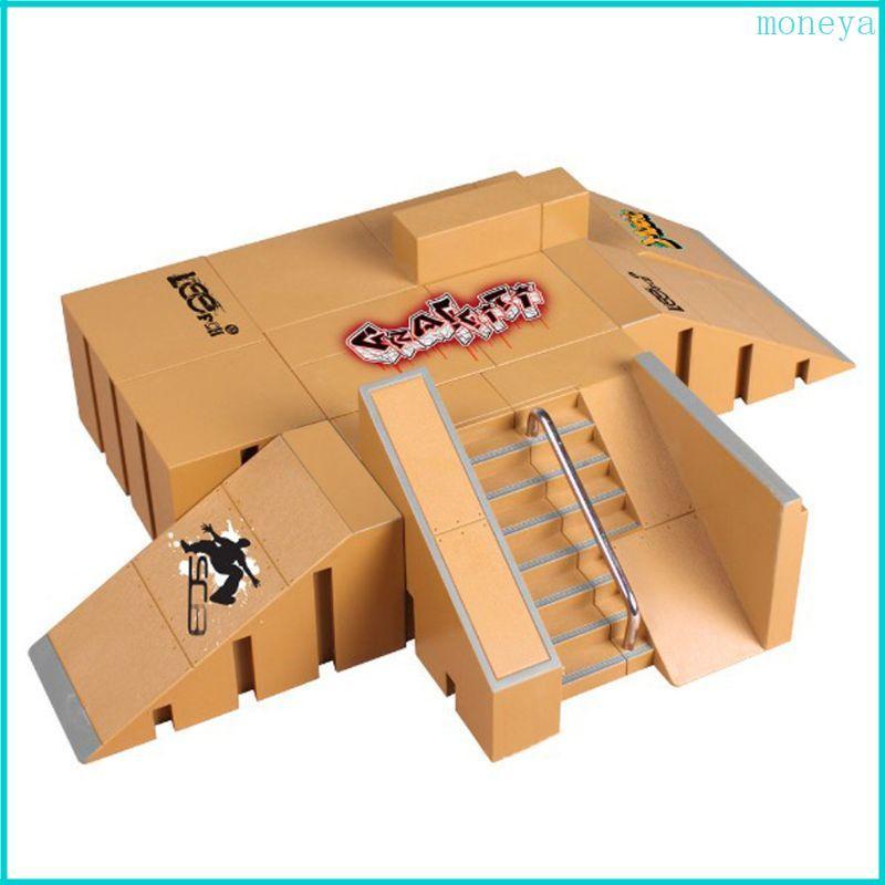 Mya 8 Chiếc Skate Park Kit Ramp Parts Cho Tech Deck Fingerboard Mini Finger Skateboard