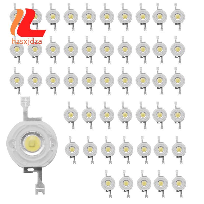 50 Chiếc 1W Diode Công Suất Cao Trắng Mát Hạt Led 1 Watt Chip Đèn 3V-3.4V
