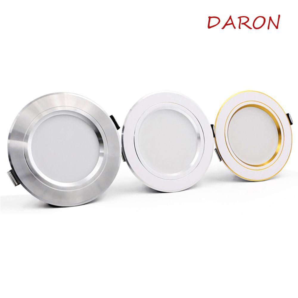 DARON Led Panel Ánh Sáng Vàng / Bạc / Trắng Thân 220V Nhà Chiếu Sáng Trong Nhà Đèn Led Đèn Trần