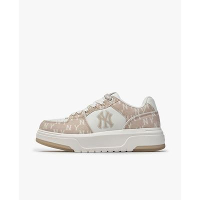 MLB - Giày sneakers unisex cổ thấp Chunky Liner Denim Monogram_3ASXM016N-50CRS