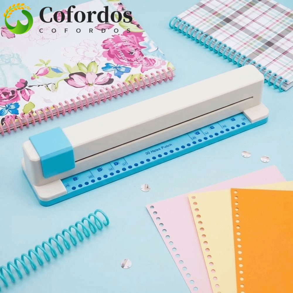 Máy đục lỗ giấy COFORDOS, Máy đục lỗ giấy đa năng 30 lỗ A4 / B5 / B6 / B7, Máy đục lỗ hình tròn hiệu