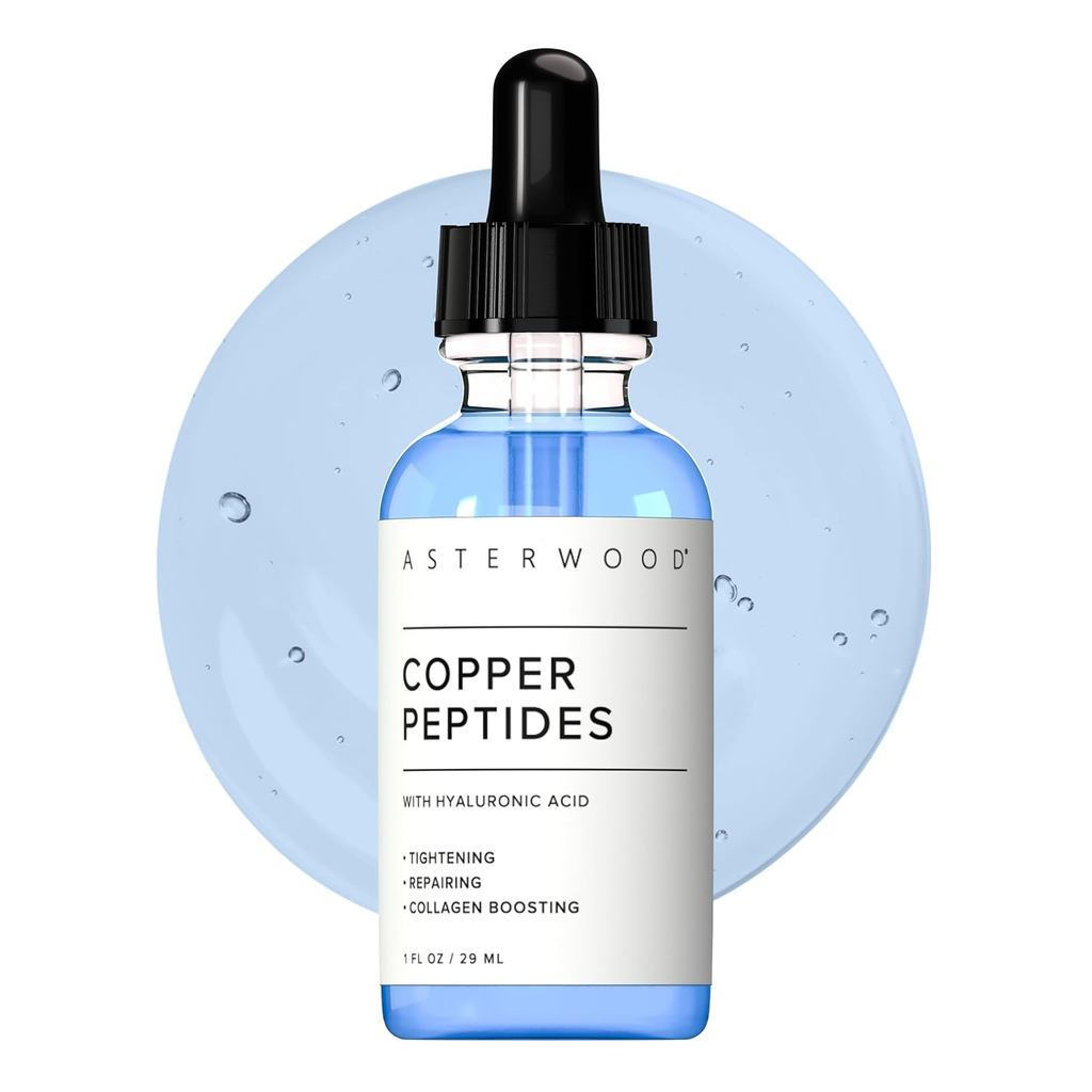 Asterwood Copper Peptide Facial Serum, Chứa GHK-Cu Copper Peptide và Hyaluronic Acid-Aging Facial Se