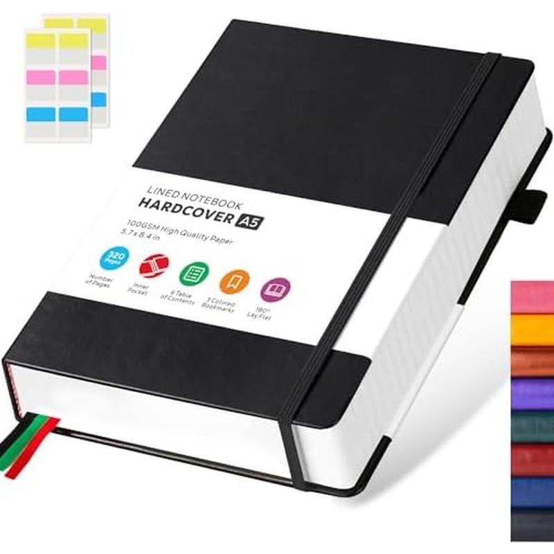 ined Notebook Journal for Writing, 320 Pages Leather Thick College Ruled Notebook Journal with 100GS