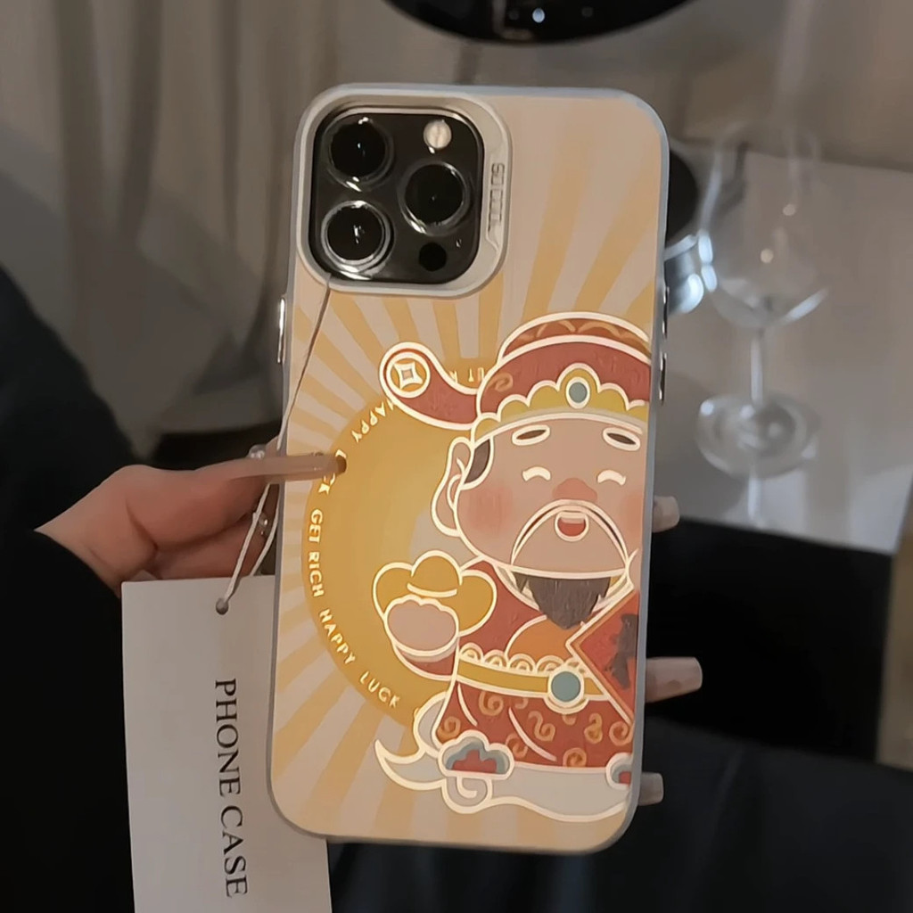 God of Wealth Thích hợp cho Ốp điện thoại Apple 16 iphone15promax 14 / 13 / 1211 Huawei mate70 Honor