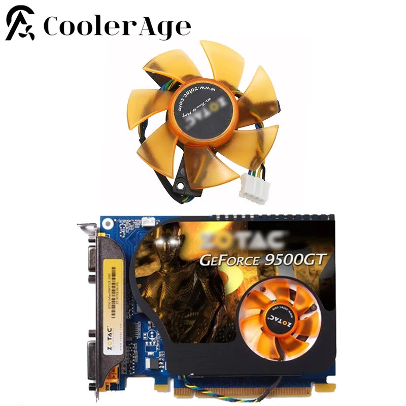 Quạt Card Video Cho ZOTAC 9400GT 9500G HD4650 HD3650 PLD05010S12H FD5010U12S 47MM Card Đồ Họa Quạt L