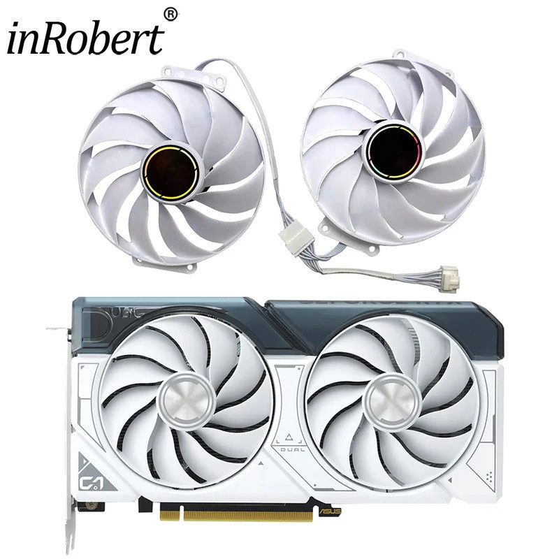 Quạt Làm Mát Thẻ Video 90 Mm Cho ASUS RTX4060 4060ti DUAL TRẮNG Card Đồ Họa Quạt Làm Mát