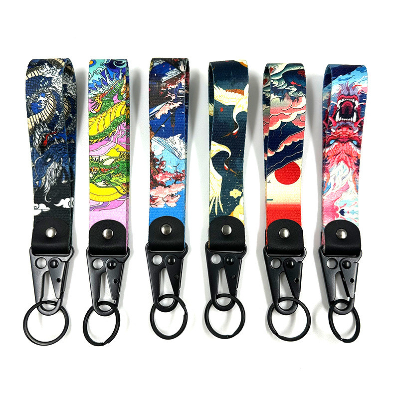 Japanese Style Japanese Style Ukiyo-E Mount Fuji HAILANG Crane Olecranon Keychain Car Key Ring Penda