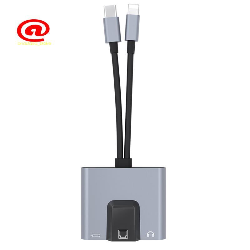 Hub RJ45 Hub RJ45 có cổng âm thanh Docking Station cho điện thoại Laptop PC Laptop PC Docking Statio