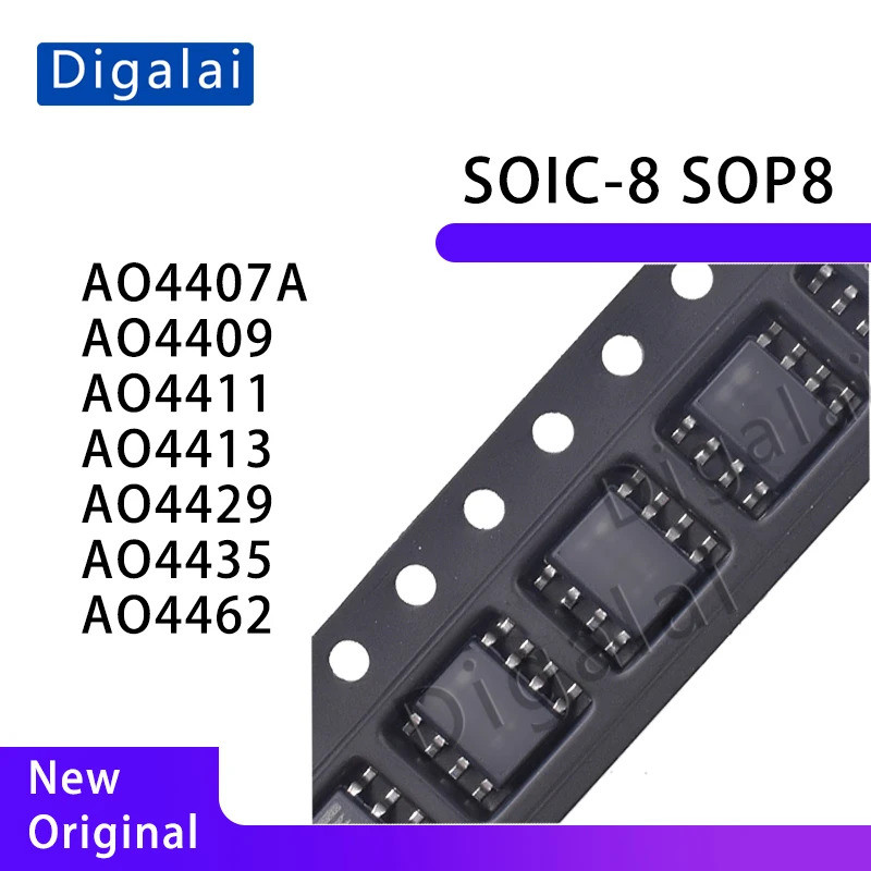 Bộ 5 Sửa Chữa MOSFET Chính Hãng Mới AO4407A AO4409 AO4411 AO4413 AO4429 AO4435 AO4462 Cho Laptop Màn