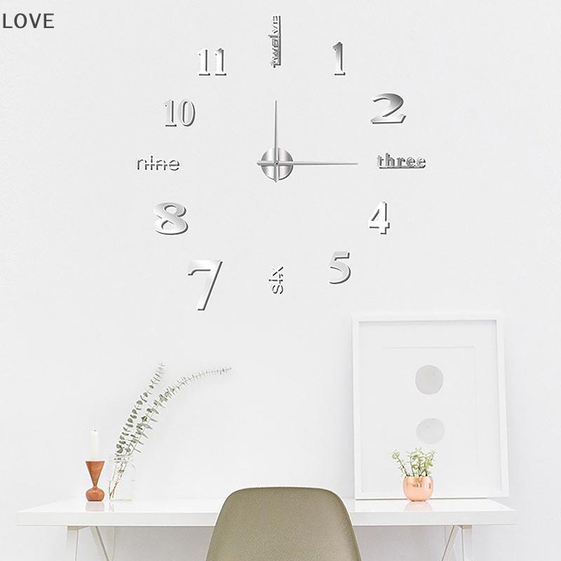 [JJCW] 1Pc 3D Wall Clo Mirror Wall Stiers Creative DIY Wall Clos Thiết kế hiện đại Tắt tiếng Đồng hồ