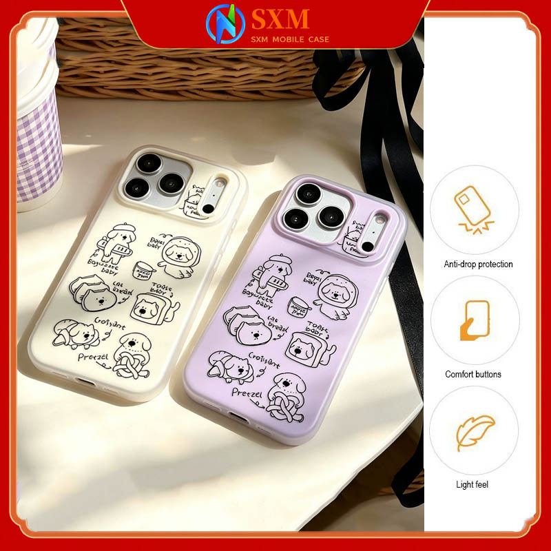 Ốp điện thoại mờ bánh mì 2 trong 1 cho iPhone 17 Pro Max Tương thích với iPhone 17 / 16 / 15 / 14 / 