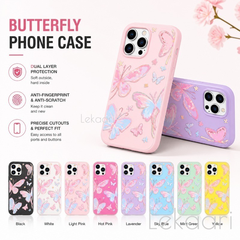 Ốp Lưng In Hình Bướm Cho Samsung Galaxy A57 A37 A27 A17 A07 A56 A36 A26 A16 A06 A05 A05s M17 M077 M0