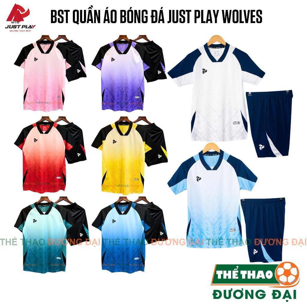BST Quần Áo Bóng Đá Just Play Wolves Thun Mè J-Cool Thoáng Khí  # MTN SPORT