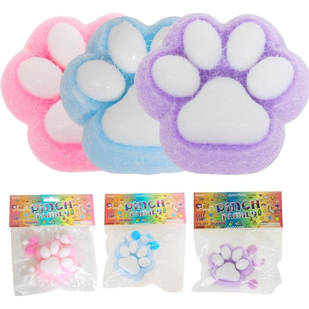 3 chiếc 3.15in Big Squishy, Đồ chơi Squishy Cat Paw, Squishies fufu Kawaii dễ thương, Bóng lông bóp 