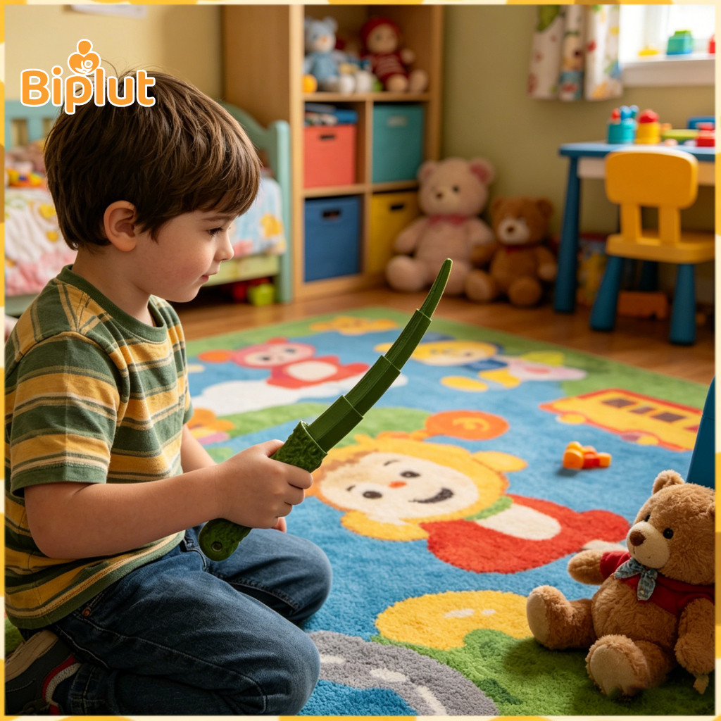 Đồ chơi giảm căng thẳng di động Biplut Đồ chơi kiếm dài có thể thu vào Đồ chơi kiếm dưa chua có thể 