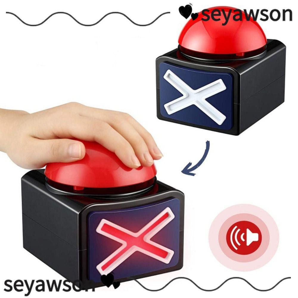 SEYAWSON Red Game Buzzer, Sounding Toy Trivia Quiz Game Answer Buzzer, Bền bỉ với đèn âm thanh ABS T