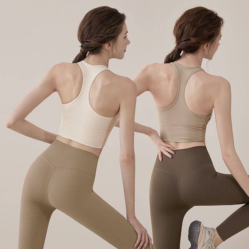 Sports Underwear Women's Shockproof High Strength Fitness Pilates Top Bra Vest Yoga Clothes New Work