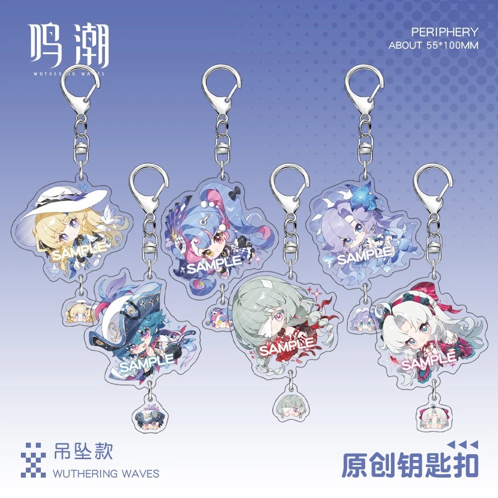 Móc khóa Wuthering Waves mica acrylic Phrolova Roccia Cantarella Cartethyia chibi phụ kiện game tran