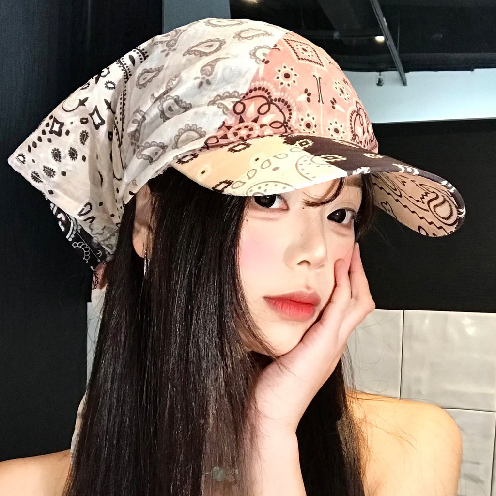 Vintage Hạt Điều Hoa Đính Hạt Mỏng Khăn Trùm Đầu Mũ Nữ Mùa Hè Ngoài Trời Che Nắng Mũ