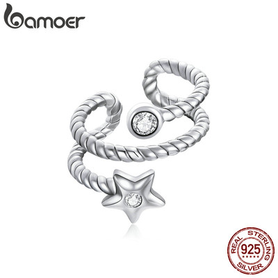 BAMOER 1 Bông Tai bạc 925 Thời Trang Cho Nữ sce1135