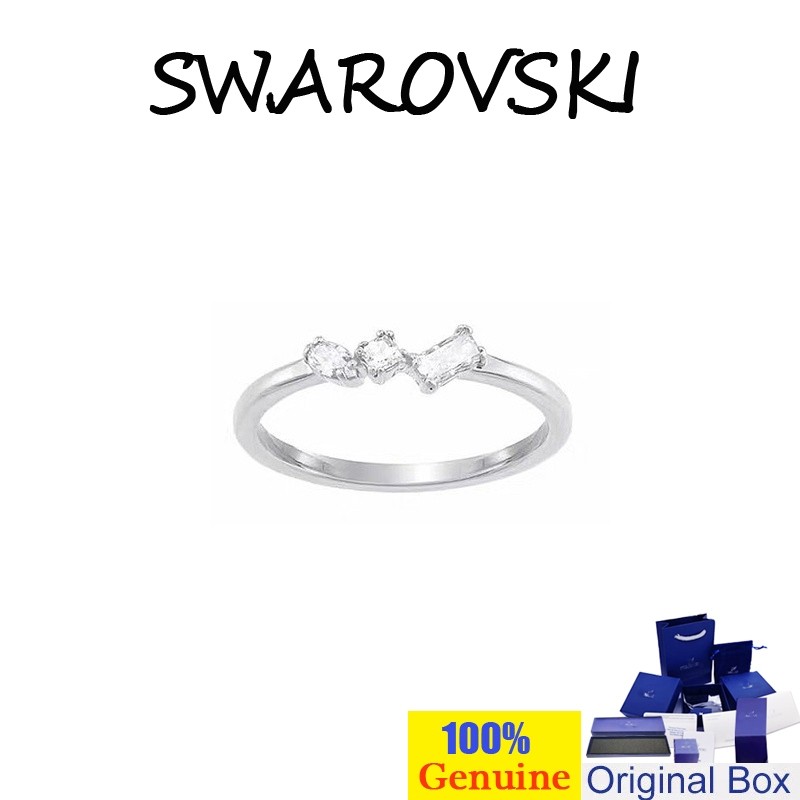 34J Swarovski Ring In Stock AUMONE Silver Ring Stacking Ring Crystal Ring Silver Ring Diamond Jewelr