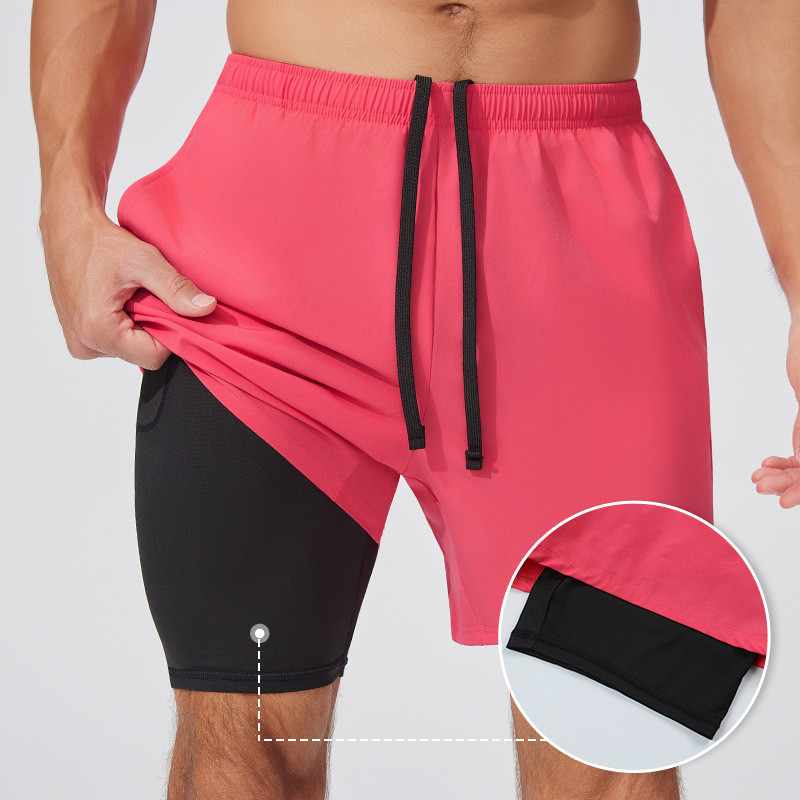 Running Exercise Shorts plus Size Breathable Training Men's Elastic Lining Shorts RDYB