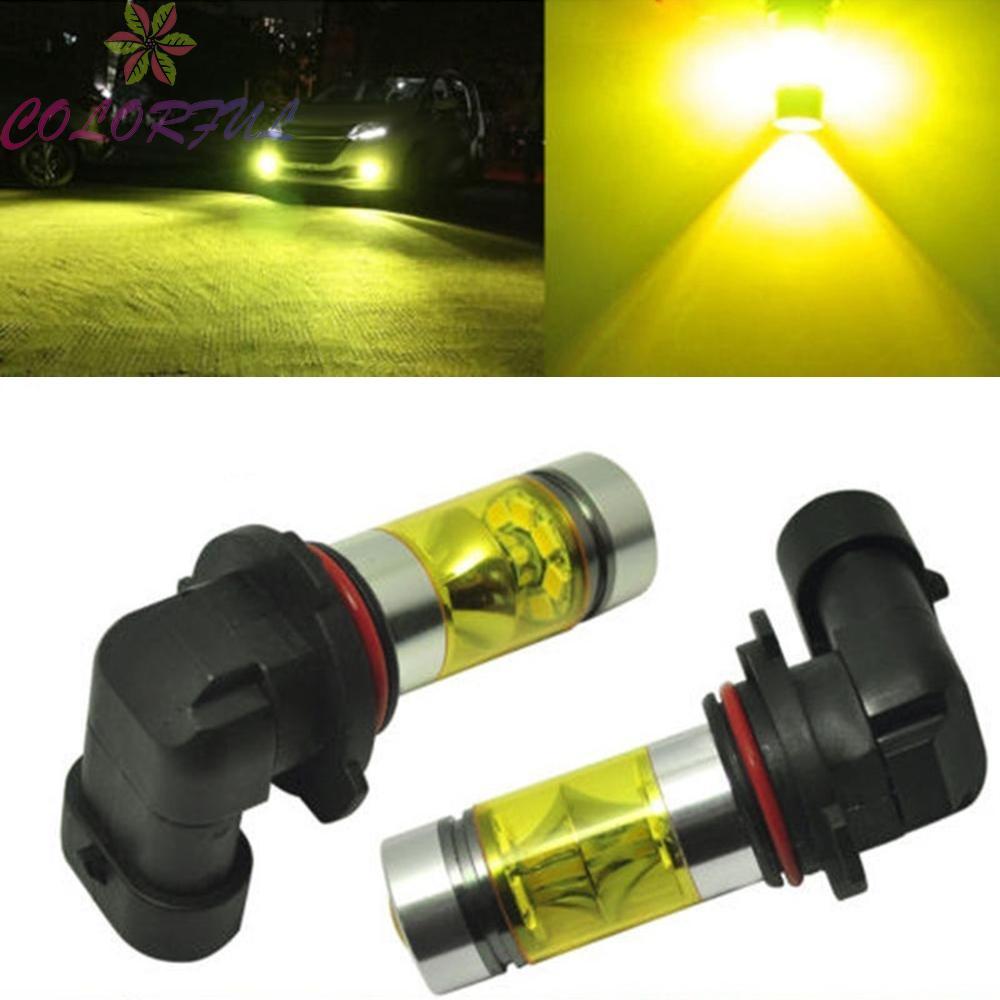 LED Headlight 2pcs 9005 9145 Yellow Bulb Kit Fog Light 1800LM 360 Degree