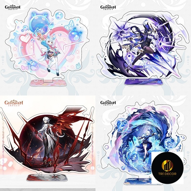 Genshin impact figure Navia Acrylic stand Furina stand Màu nước phong cách đứng