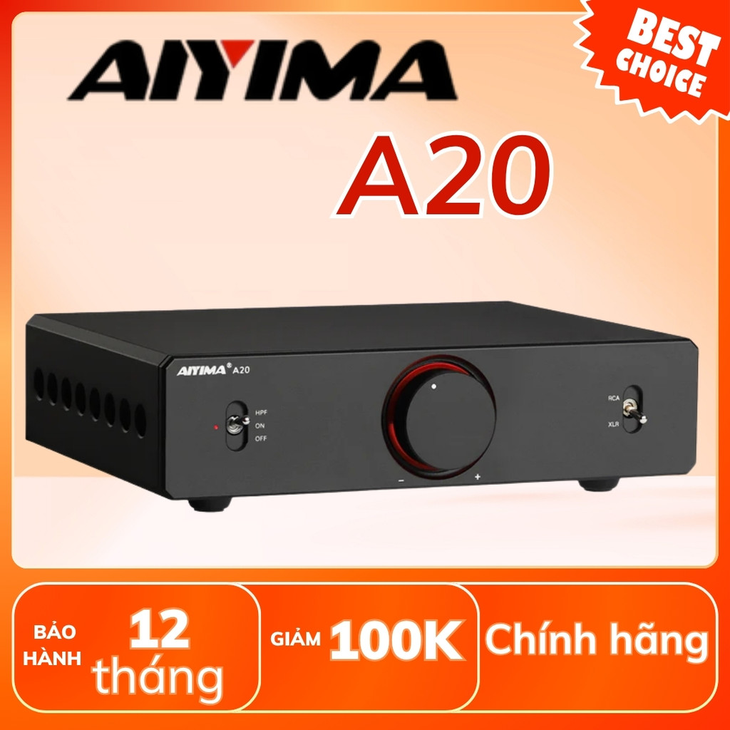 AIYIMA A20 Amplifier TPA3255, 2.1 Channel XLR RCA Subwoofer Hi-Fi Power Amp
