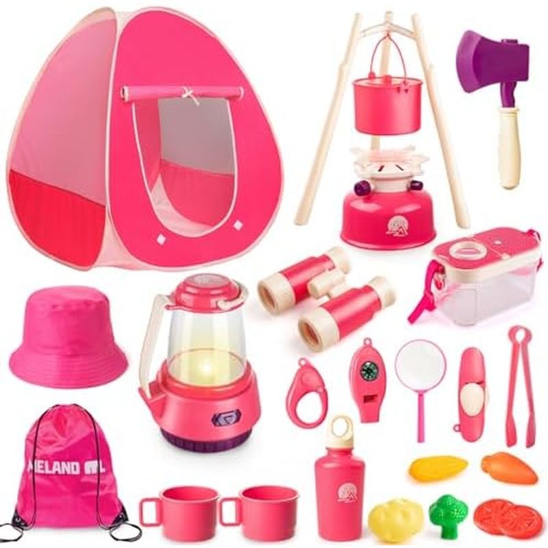 s Camping Set with Tent - Toddler Toys for Boys with Campfire, Camping Toys for Kids Indoor Outdoor 