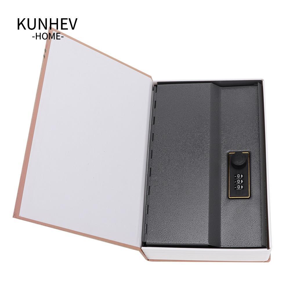 KUNHEV Book Safe Box, Discreet Vintage Giả Diversion Book An Toàn, Lưu Trữ Tiền Kết Hợp Khóa An Toàn