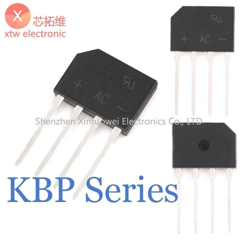 (5 Cái) KBP206 KBP210 KBP307 KBP310 KBP410 Chèn trực tiếp Bộ chỉnh lưu cầu phẳng
