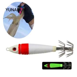 YUNAUN Mồi Tôm Gỗ, Chìm 80g 90g 120g Mồi Tôm, 2025 Móc Dạ Quang Mực Mô Phỏng