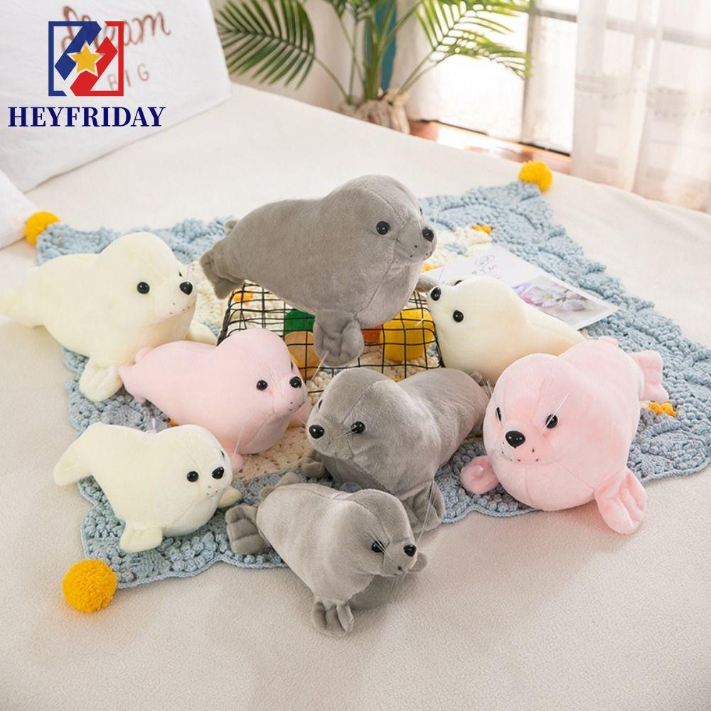 NOVAFLUX Seal Búp bê sang trọng, Gối động vật Fluffy Seal Đồ chơi nhồi bông sang trọng, Lông thú thô