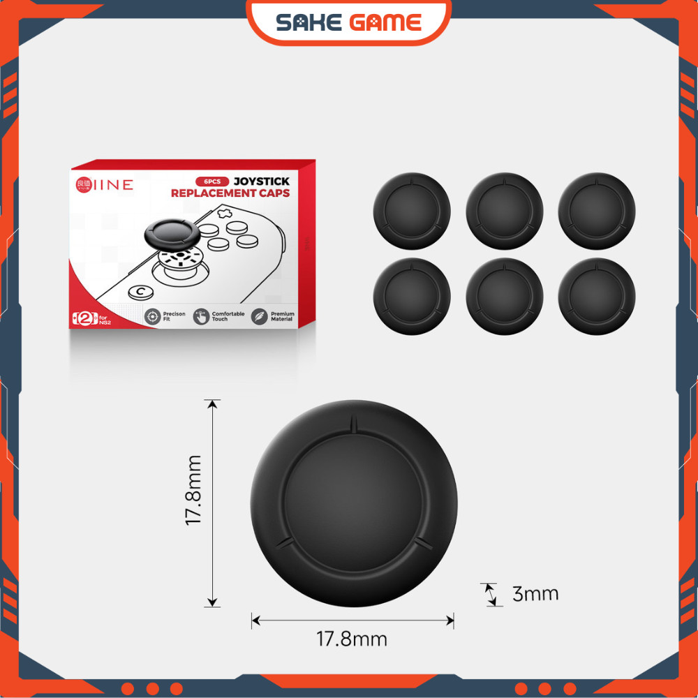 Cao Su Cần Analog Nintendo Switch 2 2025 IINE L1270 Nắp Analog Nintendo Switch 2 2025 Cao Su JoyCon 
