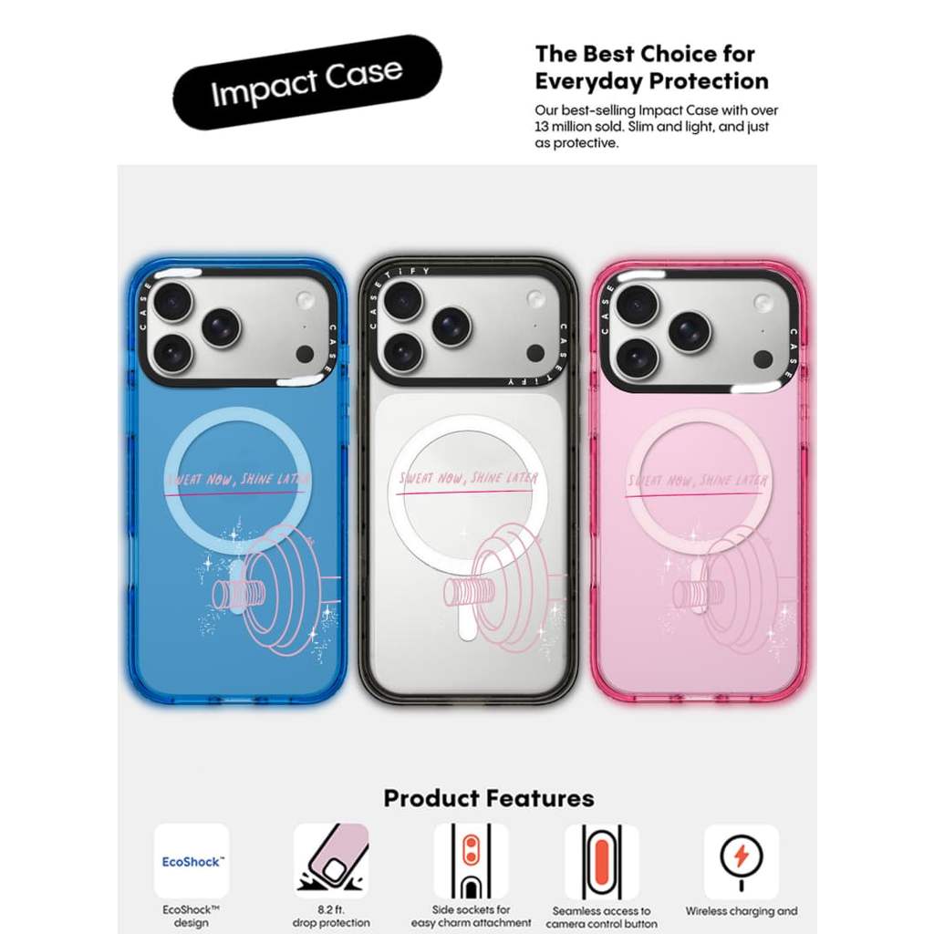 CASECASE X Sweet Now Shine Later Case Black / Sky Blue / Pink Fizz Candy Collection Color Clear Hard