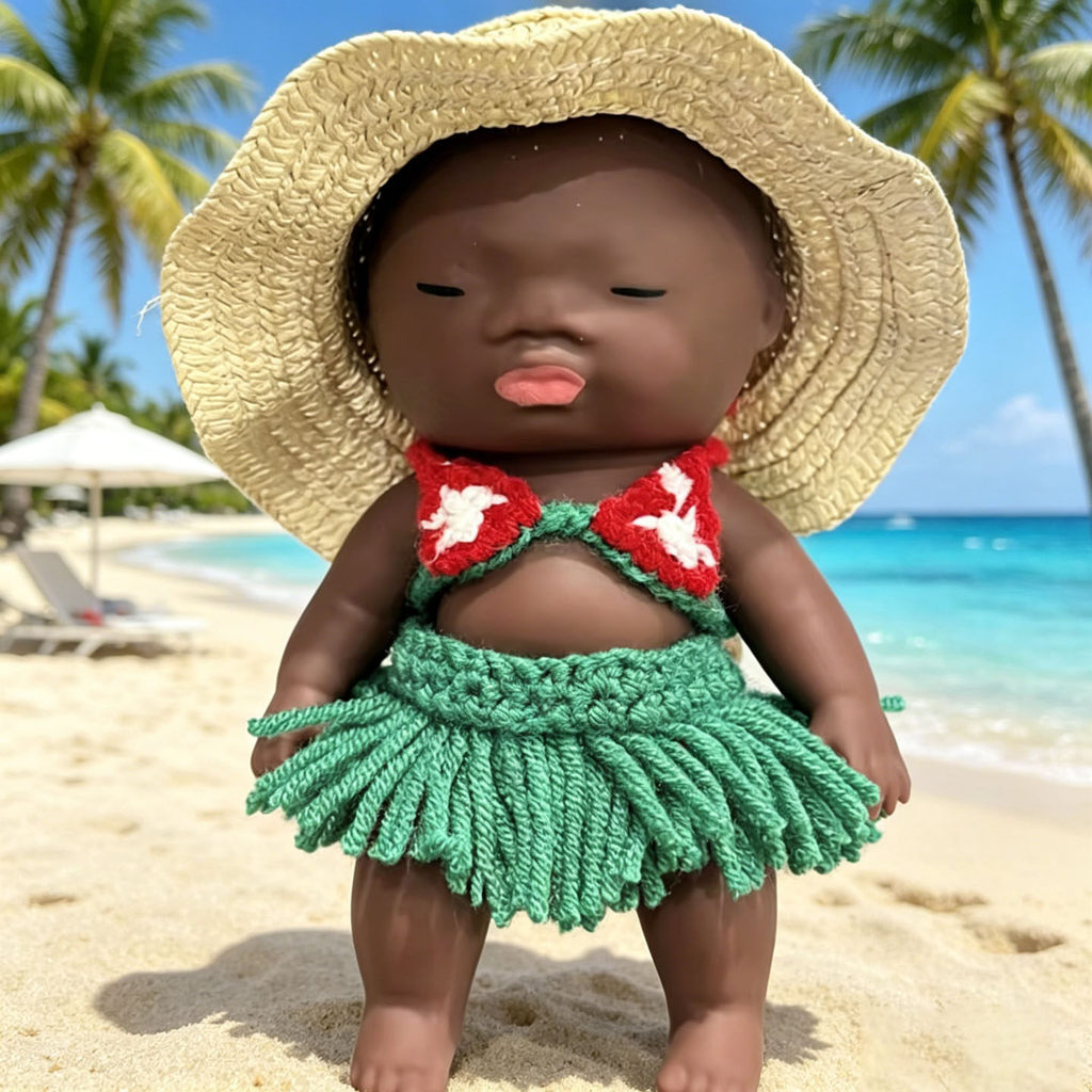 Natasha Quần Áo Búp Bê Búp Bê Búp Bê Đen Búp Bê Giá Rẻ Quần Áo Cho Bé 14cm Bikini Dệt Tay Chỉ Quần Á