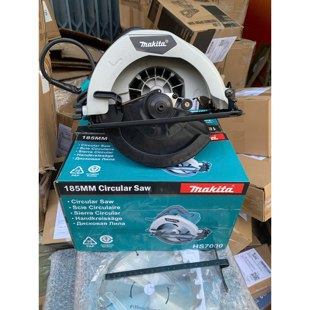 Máy cưa gỗ Ruột đồng 100 % Tặng lưỡi cưa 185mm Máy cưa dĩa MAKITA HS7000 với công suất 1200W