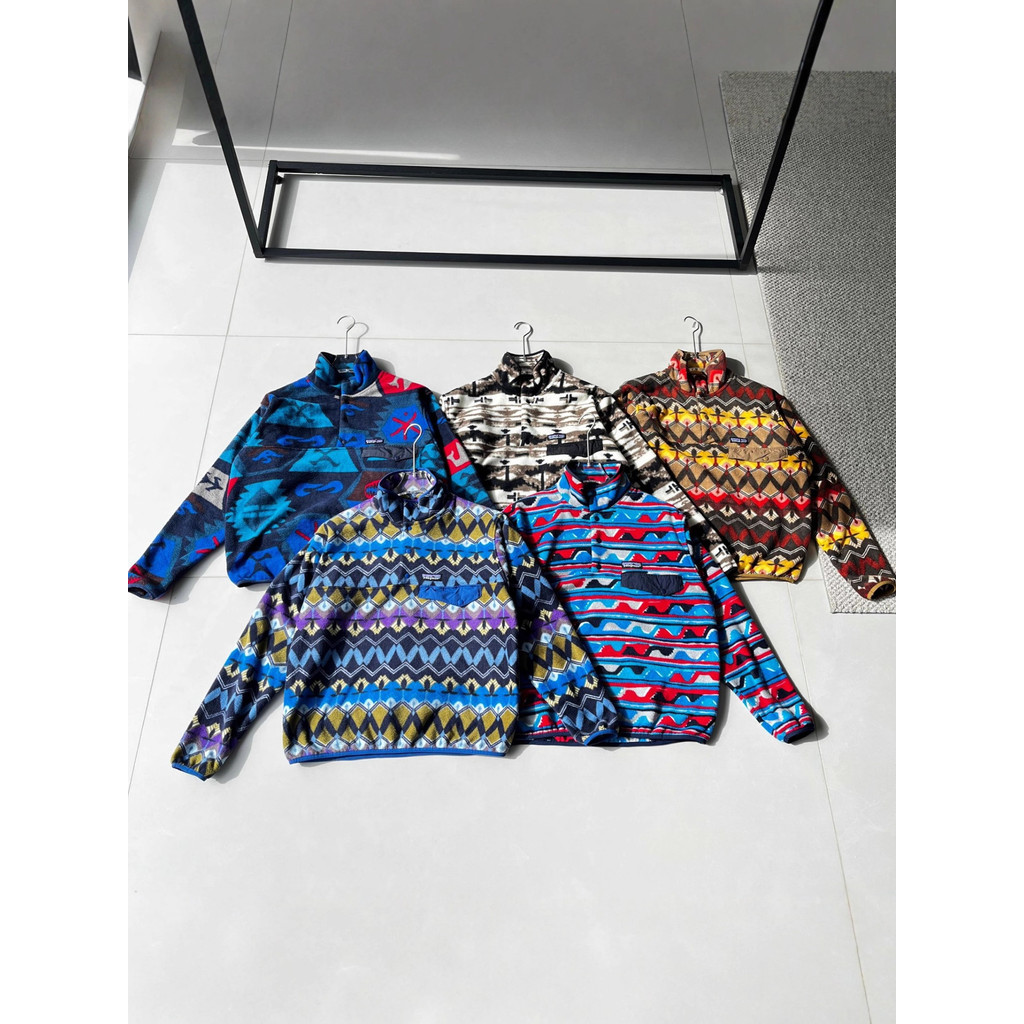 VB5I  Patagonia Limited vintage color scheme Vintage Vintage fleece pullover sweatshirt jacket