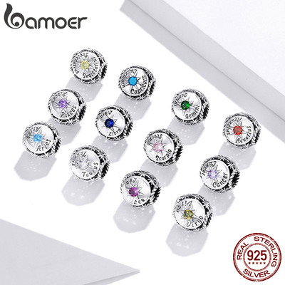 Hạt xỏ BAMOER SCC1725 chất liệu bạc 925 phong cách 12 chòm sao độc đáo hợp thời trang