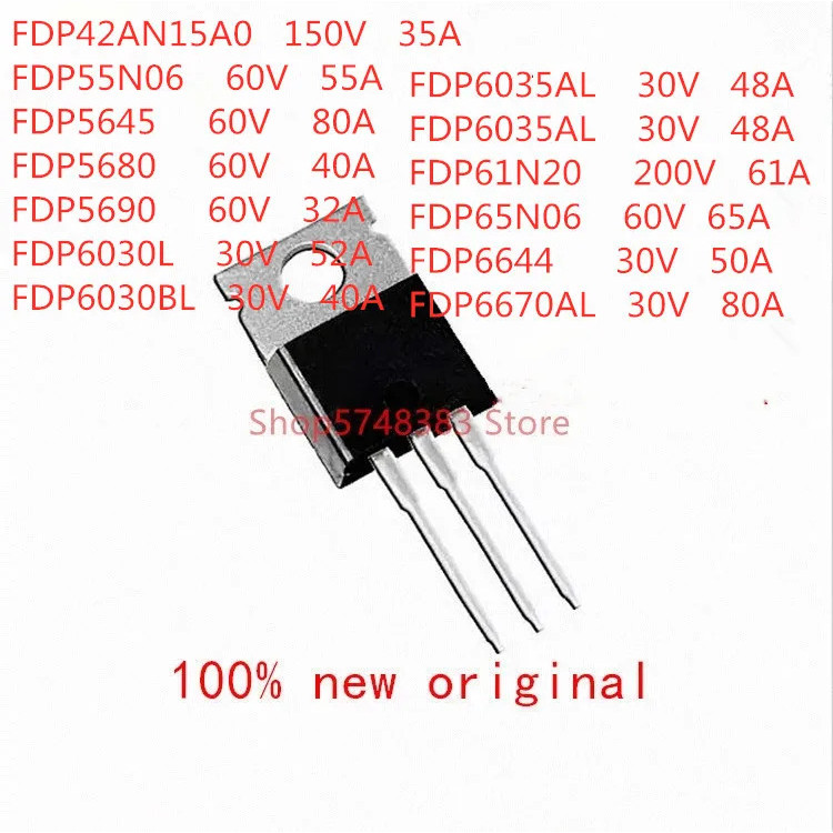 5 Chiếc FDP42AN15A0 FDP55N06 FDP5645 FDP5680 FDP5690 FDP6030L FDP6030BL FDP6035AL FDP6035BL FDP61N20