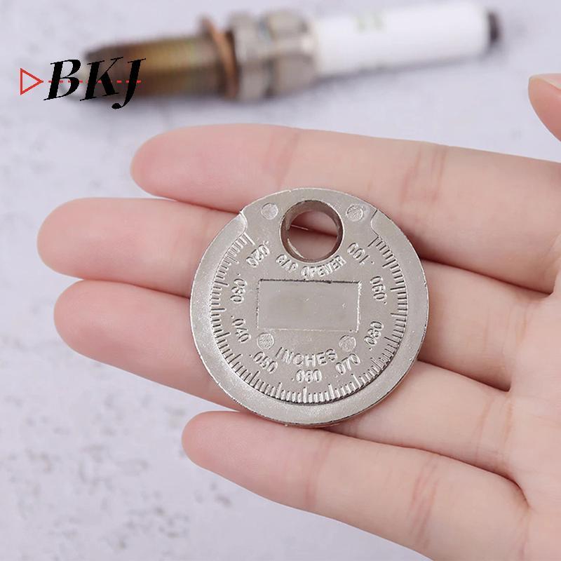 [KJ] 1PC 0.6-2.4mm Phạm vi Đồng xu Bugi Gage Gap Tool Feeler Spark Plug Gap Tool [Mới]