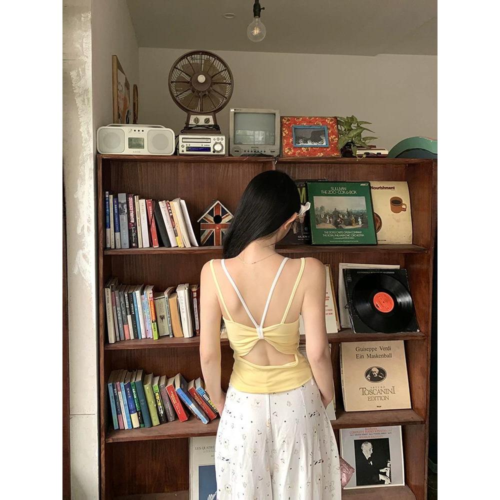[BiGirls] Áo 2 dây phối màu cực sáng, kiểu thiết kế Nơ buộc sau lưng gợi cảm, sang trọng Kèm Mút Xịn B012 | BigBuy360 - bigbuy360.vn