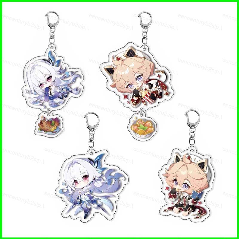 G2P Genshin Tác Động Acrylic Móc Khóa Dahlia Mặt Dây Chuyền Skirk Túi Phụ Kiện Trò Chơi Anime Ngoại 