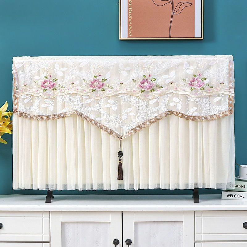 32-75 Inch TV Cover LCD TV Cover 55 Inch 65 Inch Vải Ren Màn Treo Tivi 70 Inch 75 Inch Tivi Bụi Vải