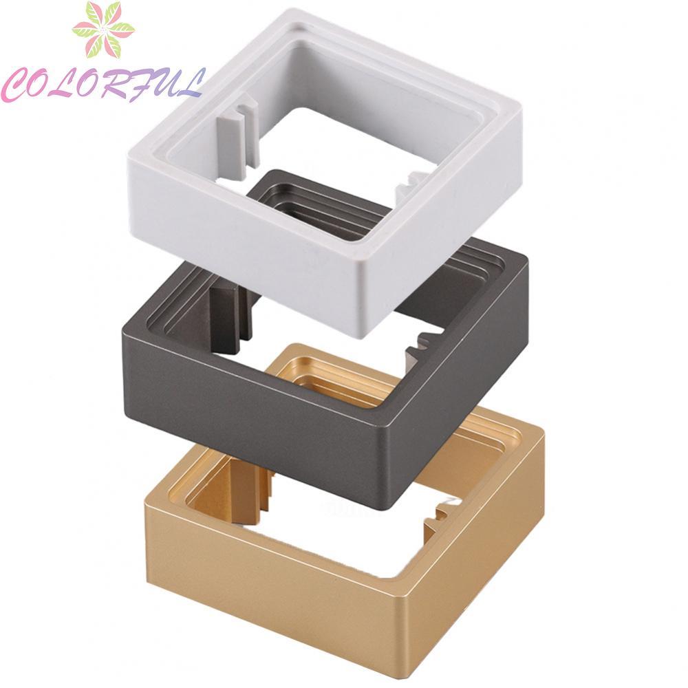 2pcs 30MM Square Single Socket Spacer with Frame Plate Cover and Mounting Screws