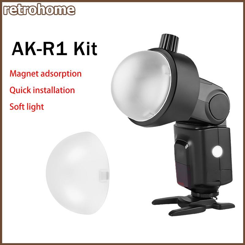 Thay thế bộ khuếch tán vòm từ tính Rhvn 1Pc AK-R11 cho đèn flash đầu tròn V1 / cho AD200 / AD200Pro 