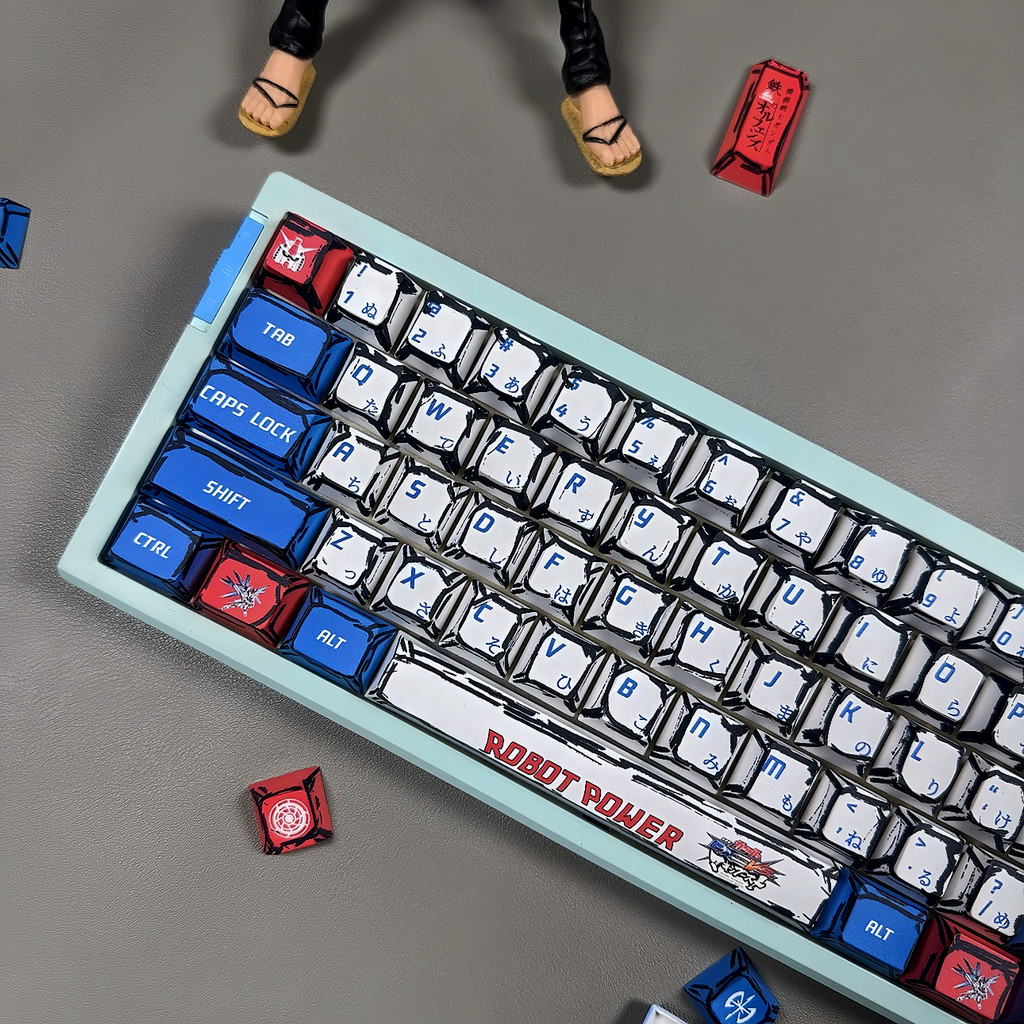 Gundam Yuanzu Keycap Phong cách truyện tranh Thăng hoa năm mặt Wooting Night Devil MAD60EZ60ND63 Key