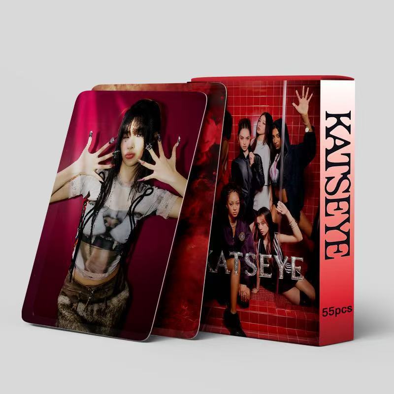 Sản phẩm mới-55 Miếng KATSEYE Photocard Cross-Country Girl Group Star KPOP Hàng hóa LOMO Bộ sưu tập 
